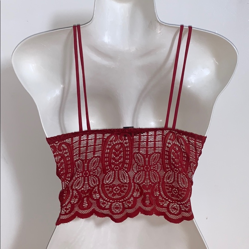 Lace Red Top - Picture 2 of 2